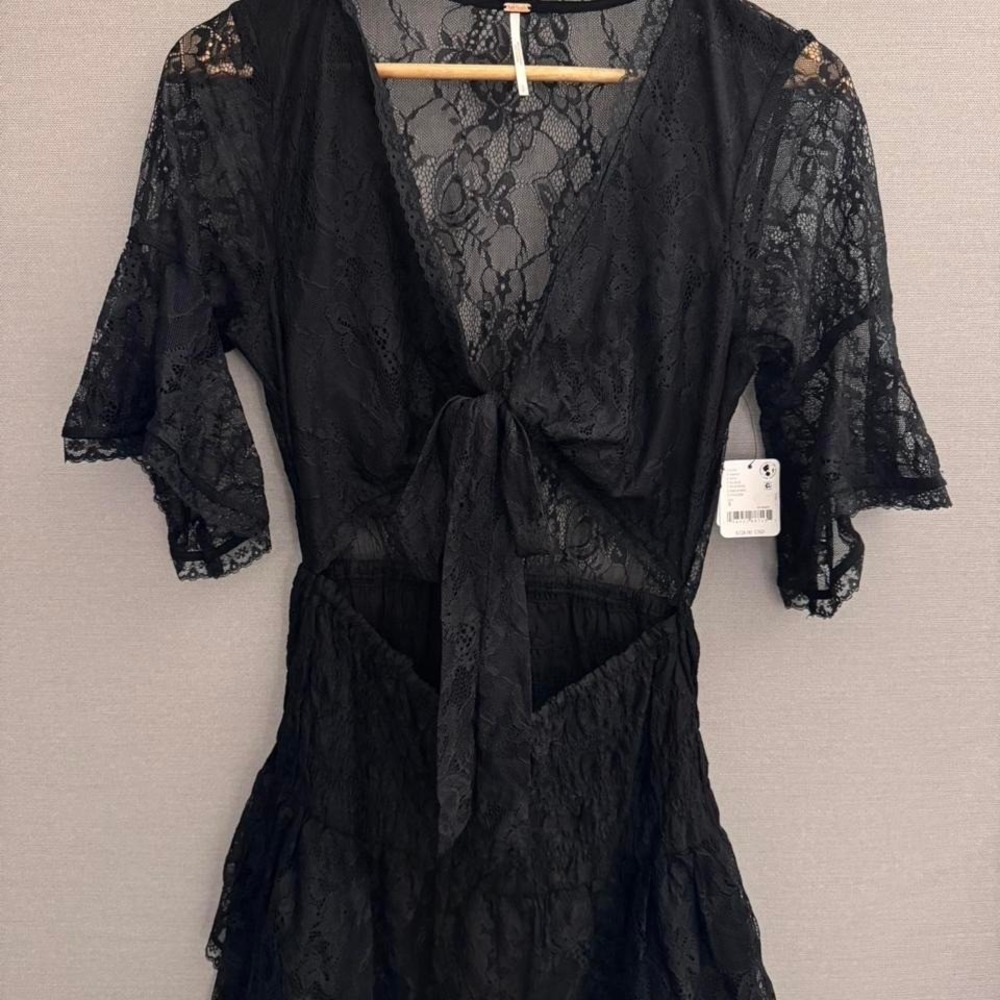 Free People Reversible Lala Lace Mini Dress Black Size‎ Small NWT MSRP $128 - Picture 5 of 6